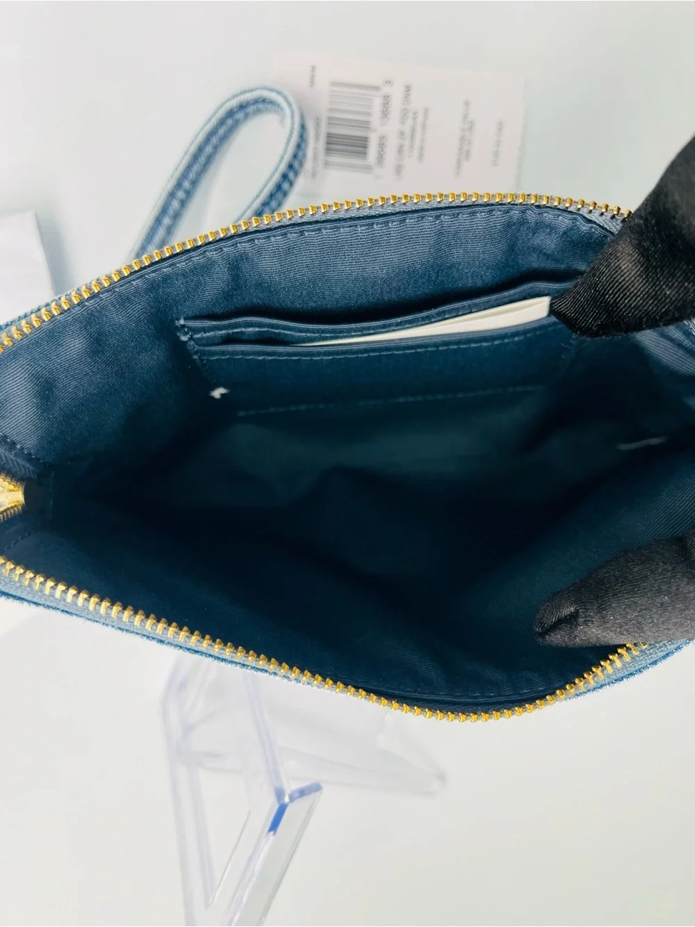 Coach Denim Corner Zip Wristlet NWT